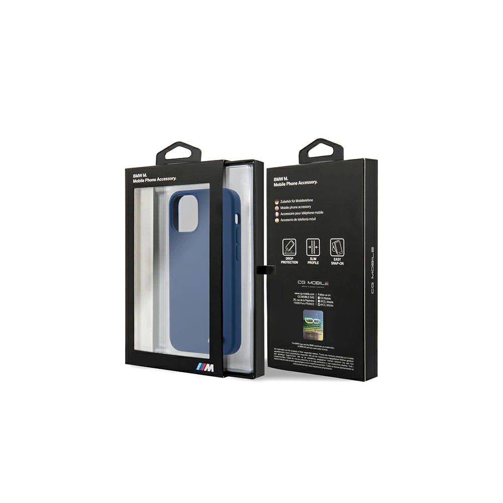 Etui BMW BMHCP12SMSILNA Apple iPhone 12 mini niebieski/blue hardcase Silicone M Collection
