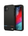 Etui BMW BMHCP12SPUCARTCBK Apple iPhone 12 mini negru/black hardcase M Collection PU Carbon Stripe