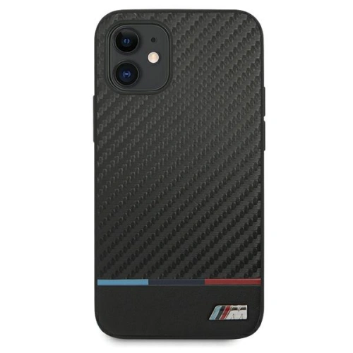 Kup Case BMW BMHCP12SPUCARTCBK Apple iPhone 12 mini schwarz/hardcase M Collection PU Carbon Stripe - BMW094BLK - {ean13} - Sklep Home Screen