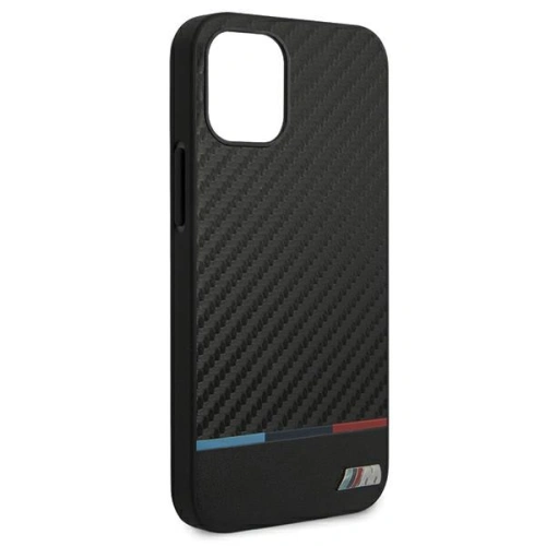 Kup Case BMW BMHCP12SPUCARTCBK Apple iPhone 12 mini schwarz/hardcase M Collection PU Carbon Stripe - BMW094BLK - {ean13} - Sklep Home Screen