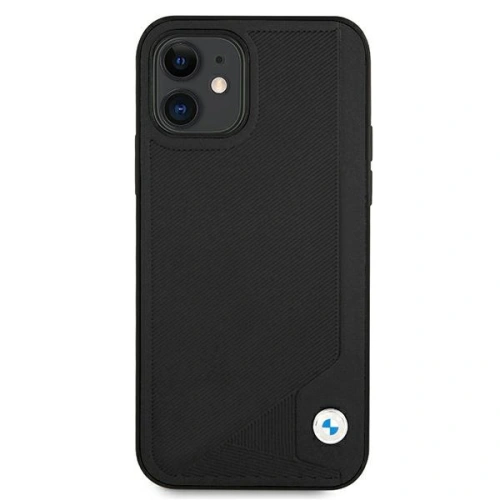 Kup Etui BMW BMHCP12SRCDPK Apple iPhone 12 mini negru/black hardcase din piele debossată - BMW095BLK - {ean13} - Sklep Home Screen
