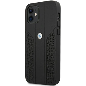 Kup Etui BMW BMHCP12SRSPPK Apple iPhone 12 mini czarny/black hardcase Leather Curve Perforate - BMW096BLK - {ean13} - Sklep Home Screen