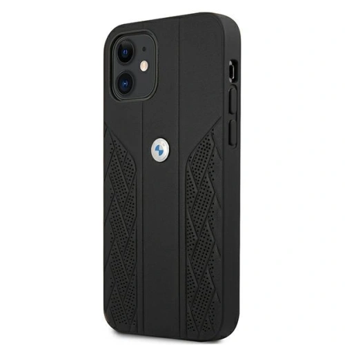 Kup Case BMW BMHCP12SRSPPK Apple iPhone 12 mini schwarz/schwarz Hardcase Leder Curve Perforate - BMW096BLK - {ean13} - Sklep Home Screen