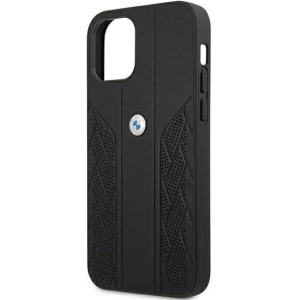 Kup Etui BMW BMHCP12SRSPPK Apple iPhone 12 mini czarny/black hardcase Leather Curve Perforate - BMW096BLK - {ean13} - Sklep Home Screen