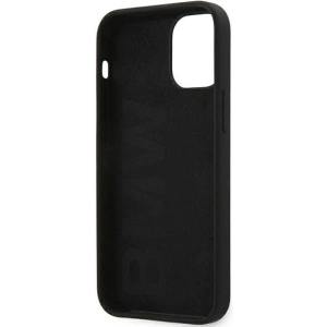 Buy BMW BMHCP12SSILBK Apple iPhone 12 mini black hardcase Silicone Signature - BMW097BLK - {ean13} - Home Screen Store Europe