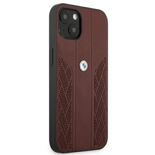 Buy BMW BMHCP13MRSPPR Apple iPhone 13 red hardcase Leather Curve Perforate - BMW103RED - {ean13} - Home Screen Store Europe