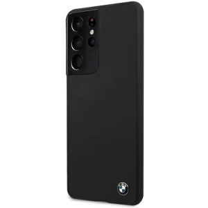 Buy BMW BMHCS21LSILBK Samsung Galaxy S21 Ultra black hardcase Silicone Signature - BMW107BLK - {ean13} - Home Screen Store Europe