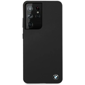 Buy BMW BMHCS21LSILBK Samsung Galaxy S21 Ultra black hardcase Silicone Signature - BMW107BLK - {ean13} - Home Screen Store Europe