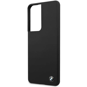 Buy BMW BMHCS21LSILBK Samsung Galaxy S21 Ultra black hardcase Silicone Signature - BMW107BLK - {ean13} - Home Screen Store Europe