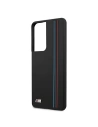 Buy BMW BMHCS21LSIVTBK Samsung Galaxy S21 Ultra black Silicone Stripes M Collection - BMW109BLK - {ean13} - Home Screen Store Europe