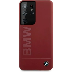 Buy BMW BMHCS21LSLBLRE Samsung Galaxy S21 Ultra red hardcase Silicone Signature Logo - BMW111RED - {ean13} - Home Screen Store Europe