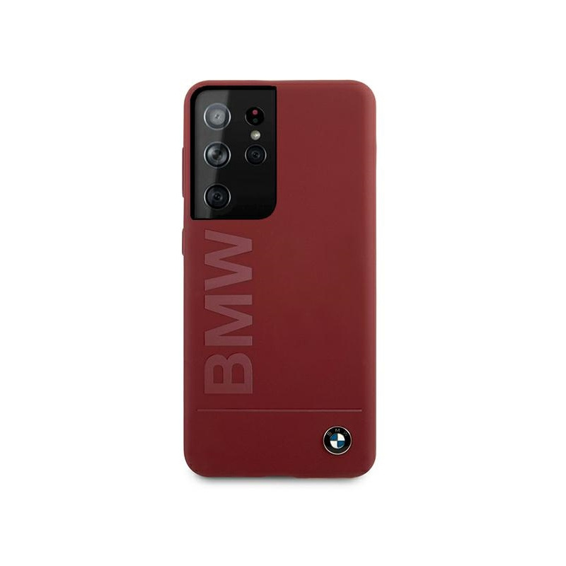 Buy BMW BMHCS21LSLBLRE Samsung Galaxy S21 Ultra red hardcase Silicone Signature Logo - 3700740497432 - BMW111RED - Homescreen.pl