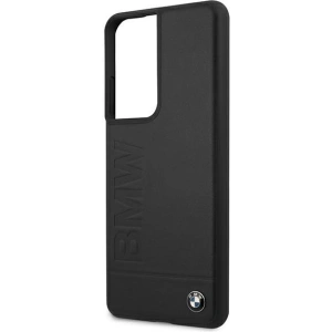 Buy BMW BMHCS21LSLLBK Samsung Galaxy S21 Ultra black hardcase Signature Logo Imprint - BMW112BLK - {ean13} - Home Screen Store Europe