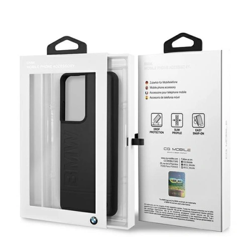 Kup Case BMW BMHCS21LSLLBK Samsung Galaxy S21 Ultra schwarz/hardcase Signature Logo Imprint - BMW112BLK - {ean13} - Sklep Home Screen