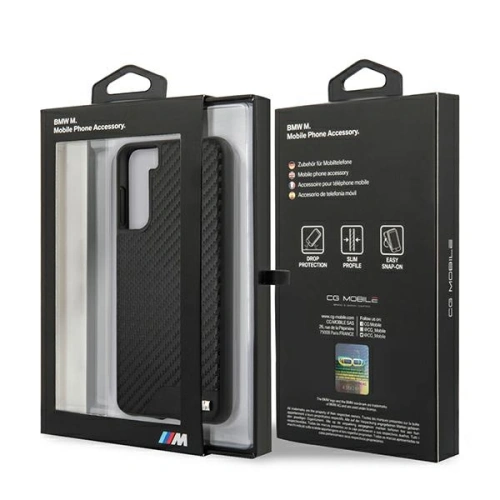 Kup Etui BMW BMHCS21MCABBK Samsung Galaxy S21+ Plus czarny/black hardcase M Collection PU Carbon - BMW114BLK - {ean13} - Sklep Home Screen