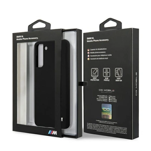 Kup Case BMW BMHCS21MMSILBK Samsung Galaxy S21+ Plus schwarz/schwarz Silikon M Collection - BMW115BLK - {ean13} - Sklep Home Screen