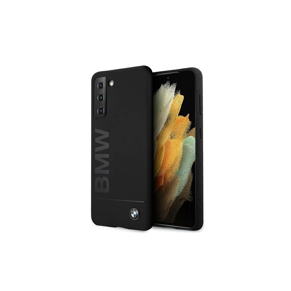 Etui BMW BMHCS21MSLBLBK Samsung Galaxy S21+ Plus czarny/black hardcase Silicone M Collection Big Logo