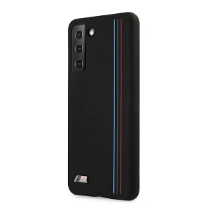 Case BMW BMHCS21MSIVTBK Samsung Galaxy S21+ Plus schwarz/schwarz Silikon Streifen M Kollektion