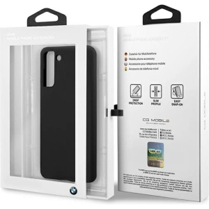Kup Etui BMW BMHCS21SSILBK Samsung Galaxy S21 negru/black hardcase Silicone Signature - BMW127BLK - {ean13} - Sklep Home Screen