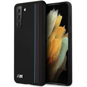 Kup Etui BMW BMHCS21SSIVTBK Samsung Galaxy S21 negru/black Silicone Stripes M Collection - BMW130BLK - {ean13} - Sklep Home Screen