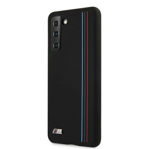Kup Case BMW BMHCS21SSIVTBK Samsung Galaxy S21 schwarz/schwarz Silikonstreifen M Kollektion - BMW130BLK - {ean13} - Sklep Home Screen