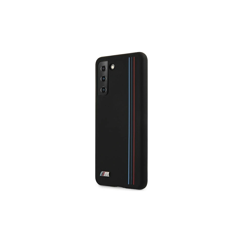 Etui BMW BMHCS21SSIVTBK Samsung Galaxy S21 czarny/black Silicone Stripes M Collection
