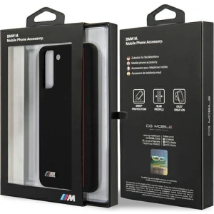 Etui BMW BMHCS21SSIVTBK Samsung Galaxy S21 czarny/black Silicone Stripes M Collection