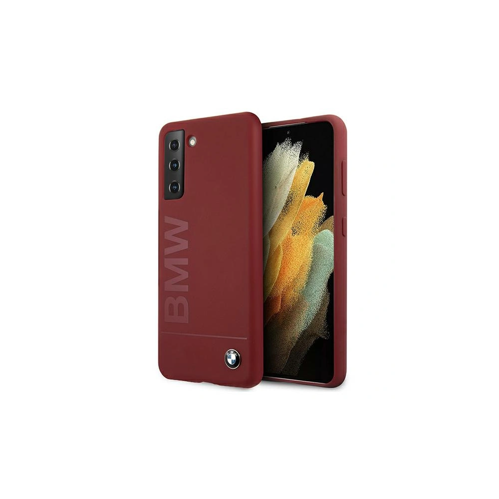 Etui BMW BMHCS21SSLBLRE Samsung Galaxy S21 czerwony/red hardcase Silicone Signature Logo