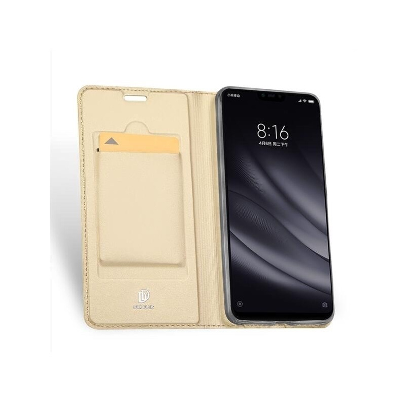 DuxDucis SkinPro Xiaomi Mi8 Lite Gold + Tempered Glass