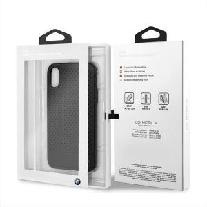 BMW BMHCI61PEBOBK Apple iPhone XR black hardcase Signature Perforated