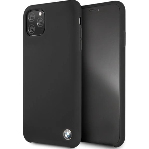 Buy BMW BMHCN65SILBK Apple iPhone 11 Pro Max black hardcase Silicone - BMW182BLK - {ean13} - Home Screen Store Europe