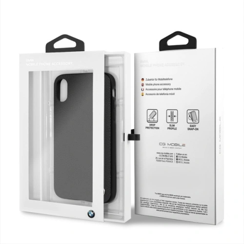 BMW BMHCPXGLBK Apple iPhone X black hardcase grained