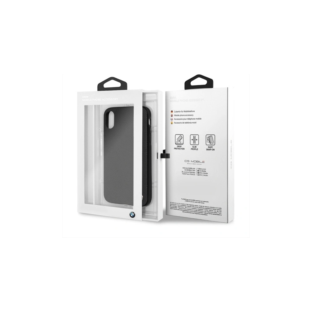 Etui BMW BMHCPXGLBK Apple iPhone X czarny/black hardcase grained