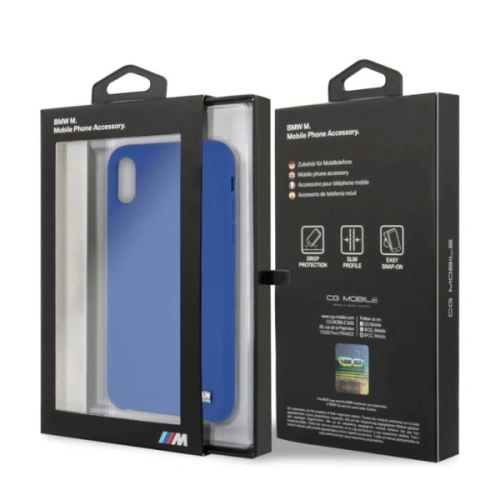 Kup Etui BMW BMHCPXMSILNA Apple iPhone X/XS albastru/navy hardcase Silicone M Collection - BMW186NAV - {ean13} - Sklep Home Screen
