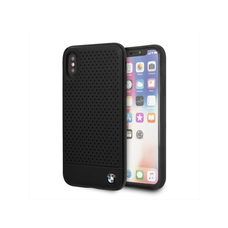 Buy BMW BMHCPXPEBOBK Apple iPhone X/XS black hardcase perforated - 3700740433621 - BMW189BLK - Homescreen.pl