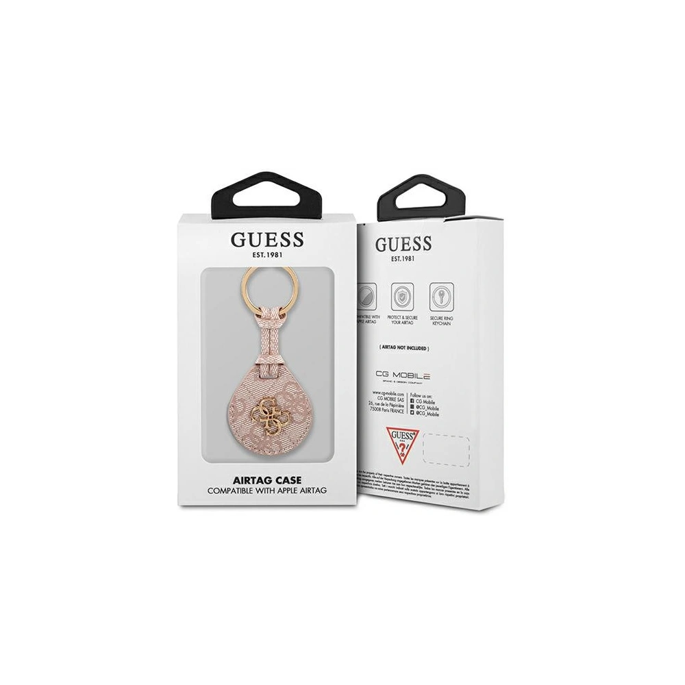 Etui Guess GUATP4GM4PP Apple AirTag różowy/pink 4G Big Metal Logo