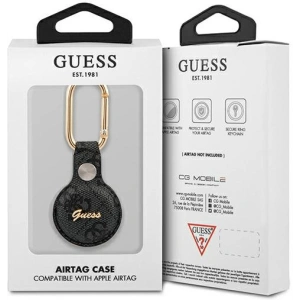Kup Etui Guess GUATP4GMSRK Apple AirTag szary/grey 4G Vintage Script - GUE1247GRY - {ean13} - Sklep Home Screen
