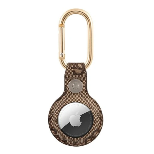 Kup Etui Guess GUATP4GMSRW Apple AirTag brązowy/brown 4G Vintage Script - GUE1249BR - {ean13} - Sklep Home Screen