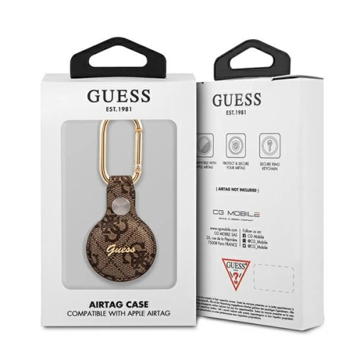 Kup Case Guess GUATP4GMSRW Apple AirTag braun/brown 4G Vintage Script - GUE1249BR - {ean13} - Sklep Home Screen