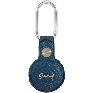 Kup Etui Guess GUATPSASRSB Apple AirTag niebieski/blue Saffiano Vintage Script - GUE1250BLU - {ean13} - Sklep Home Screen
