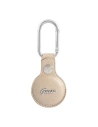 Etui Guess GUATPSASRSD Apple AirTag béžový Saffiano Vintage Script