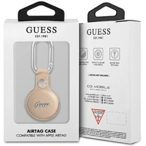 Kup Etui Guess GUATPSASRSD Apple AirTag beżowy/beige Saffiano Vintage Script - GUE1251BEI - {ean13} - Sklep Home Screen