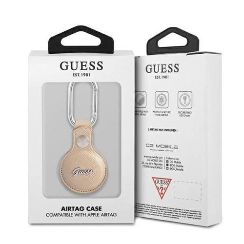 Kup Etui Guess GUATPSASRSD Apple AirTag bej Saffiano Vintage Script - GUE1251BEI - {ean13} - Sklep Home Screen
