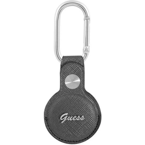 Kup Etui Guess GUATPSASRSG Apple AirTag szary/grey Saffiano Vintage Script - GUE1252GRY - {ean13} - Sklep Home Screen