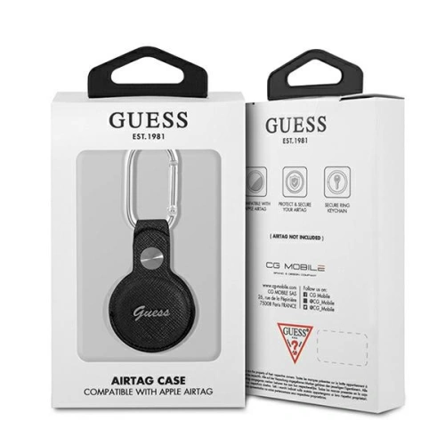 Kup Case Guess GUATPSASRSK Apple AirTag schwarz/schwarz Saffiano Vintage Script - GUE1253BLK - {ean13} - Sklep Home Screen