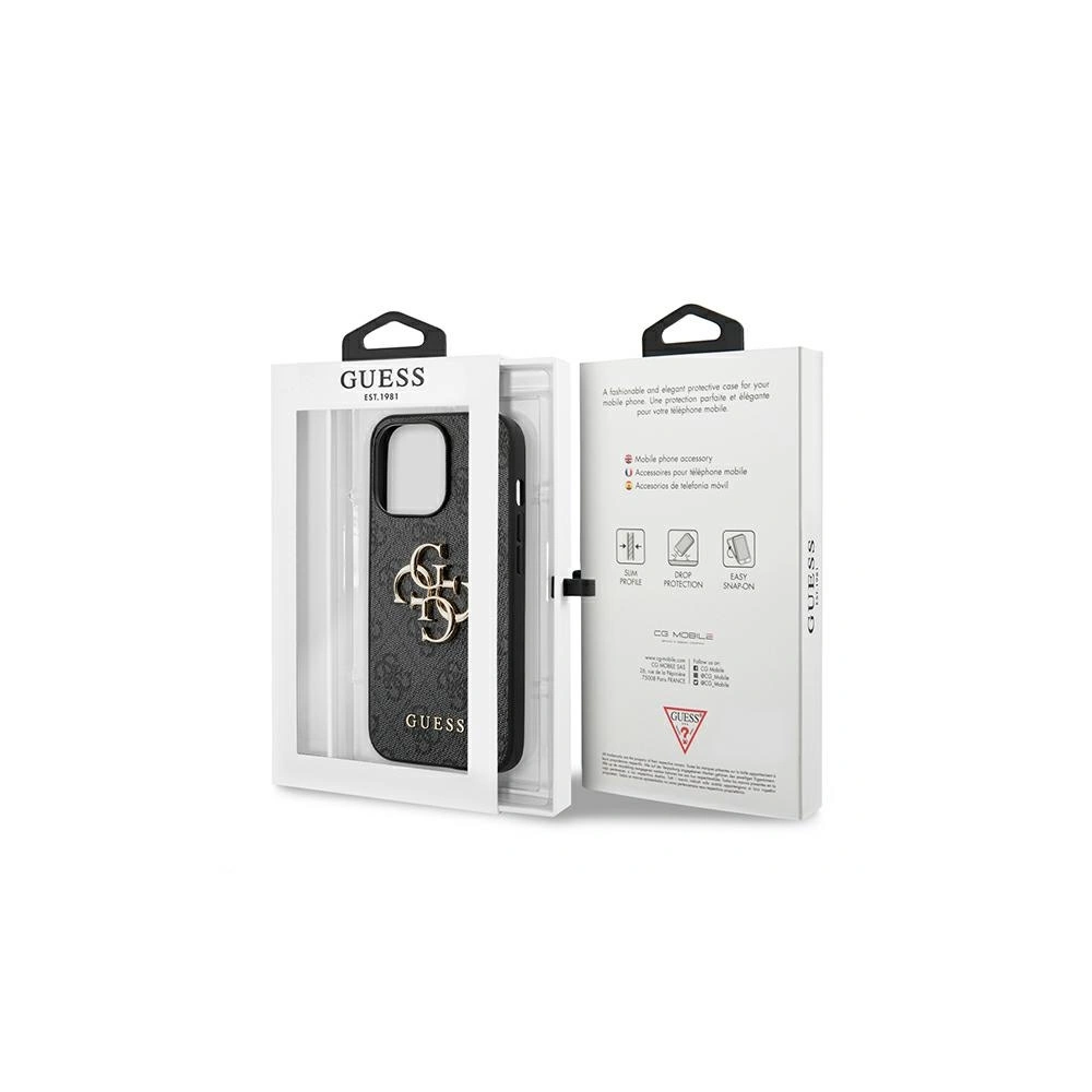 Etui Guess GUHCP13L4GMGGR Apple iPhone 13 Pro szary/grey hardcase 4G Big Metal Logo