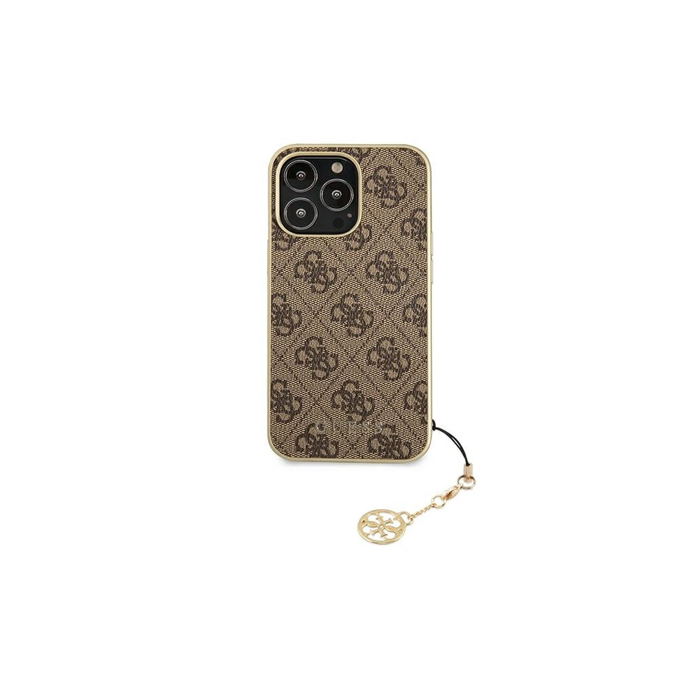 Etui Guess GUHCP13LGF4GBR Apple iPhone 13 Pro brązowy/brown hardcase 4G Charms Collection