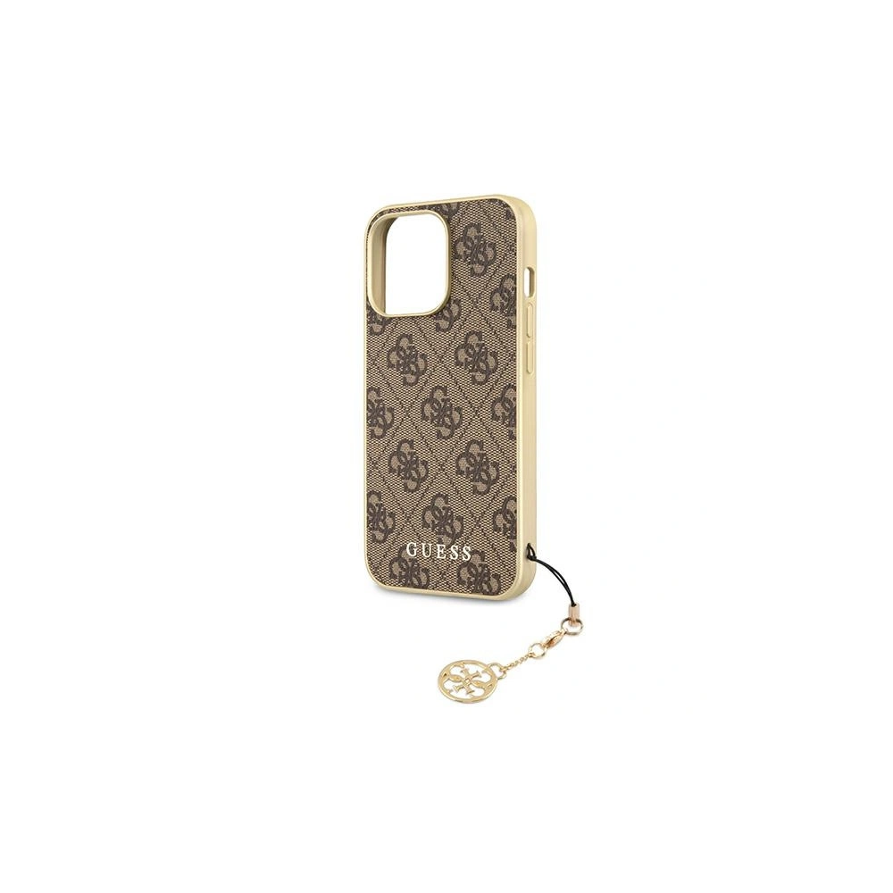 Etui Guess GUHCP13LGF4GBR Apple iPhone 13 Pro brązowy/brown hardcase 4G Charms Collection