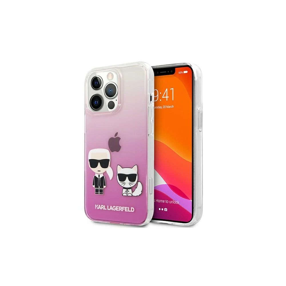 Etui Karl Lagerfeld KLHCP13LCKTRP Apple iPhone 13 Pro hardcase różowy/pink Karl & Choupette