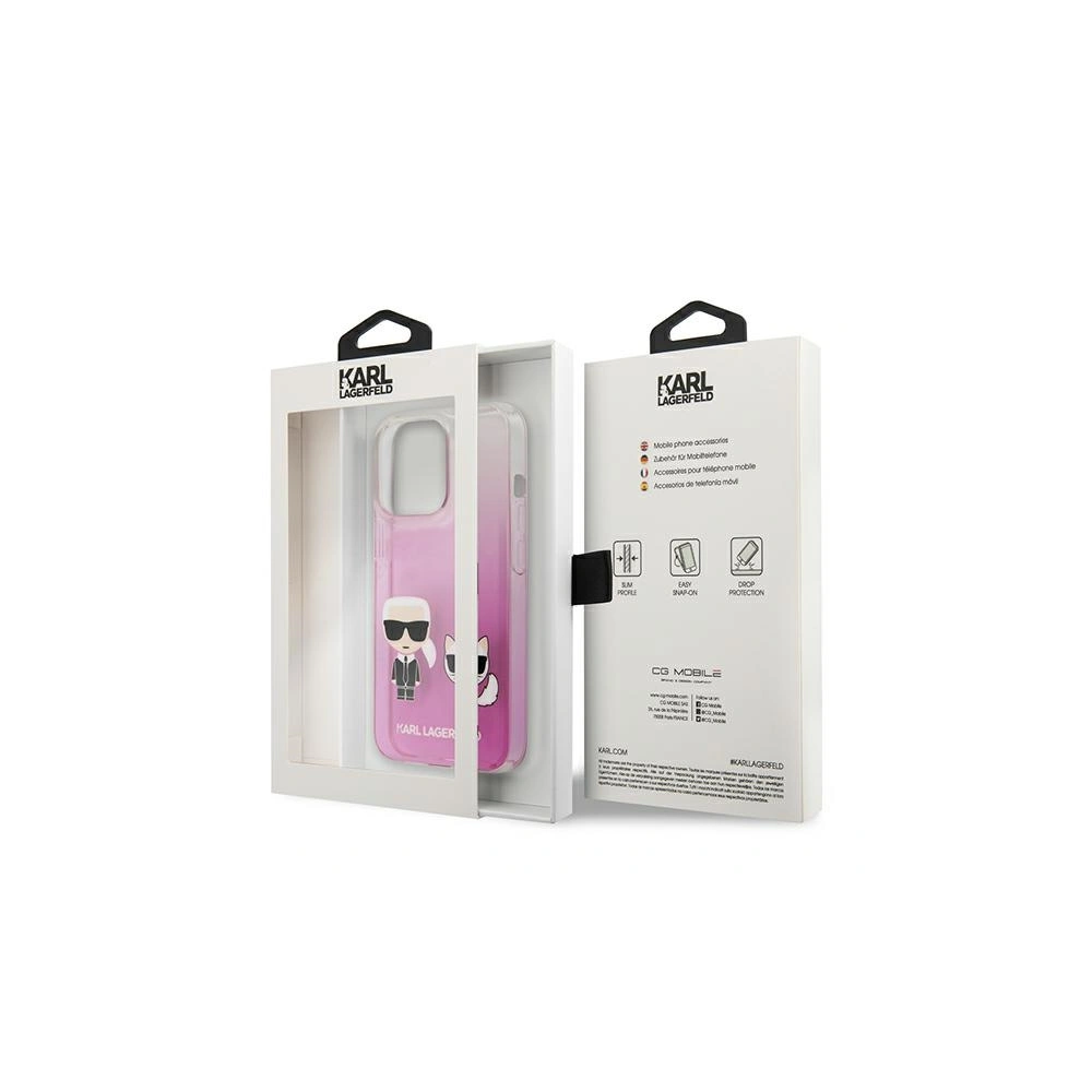 Etui Karl Lagerfeld KLHCP13LCKTRP Apple iPhone 13 Pro hardcase różowy/pink Karl & Choupette